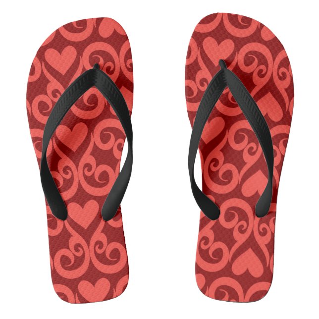 Valentinsgruß-Muster Flip Flops (Fußbett)