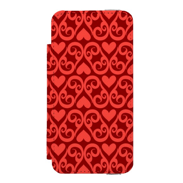 Valentinsgruß-Muster Incipio iPhone Geldbeutel-Hülle (Folio Vorderseite)