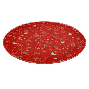 Valentinsgruß-Muster Schneidebrett