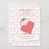 Valentinsgruß-Pinguin-Einladung