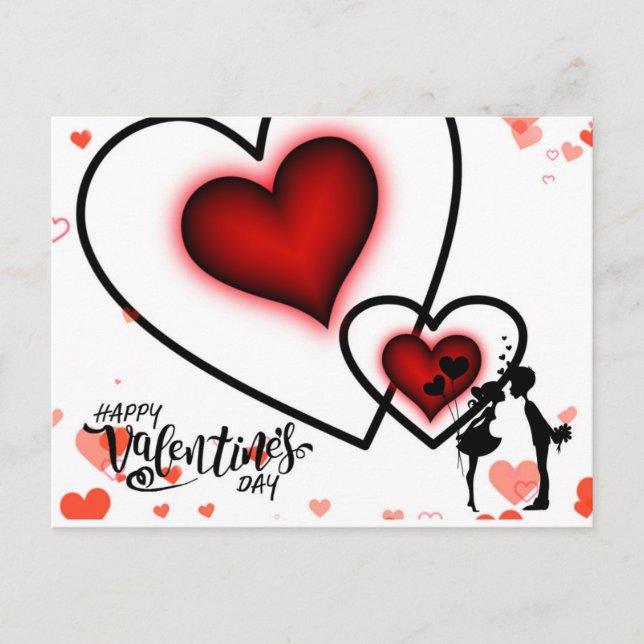 Valentinsgruß Postkarte (Vorderseite)