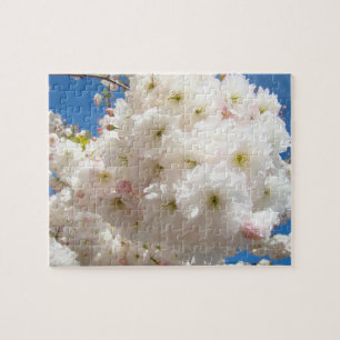 Valentinsgruß Rosa Frühlingsbaum Blüten Puzzle Blu