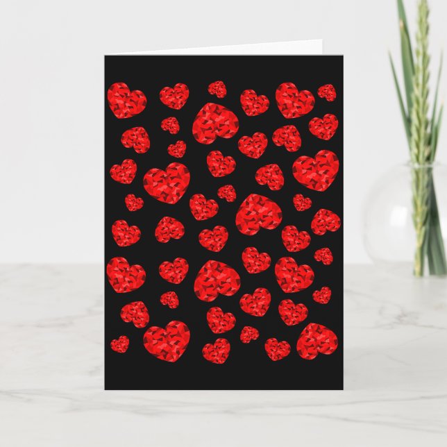 Valentinsgruß rotes Herz  Karte (Vorderseite)