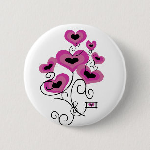 Valentinsgrußballonknopf Button