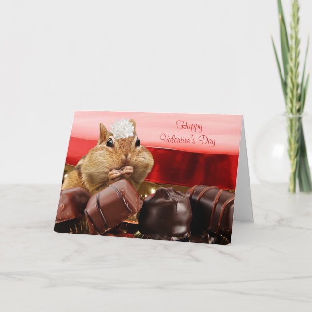 ValentinsgrußChipmunk Feiertagskarte (Vorderseite)