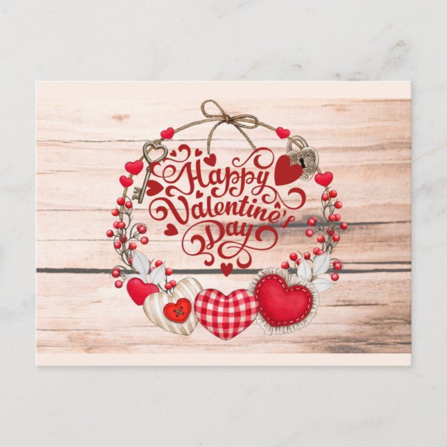 Valentinsgrüße Postkarte (Vorderseite)