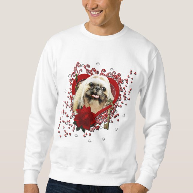 Valentinsgrüße - Schlüssel zu meinem Herzen - Shih Sweatshirt (Vorderseite)