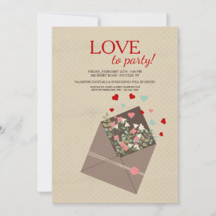 Valentinsgrußposies-Einladung Einladung