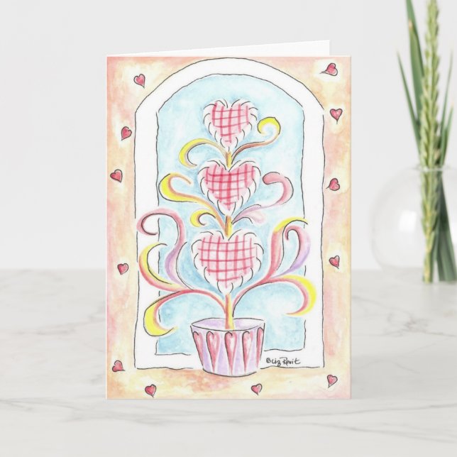 ValentinsgrußTopiary Feiertagskarte (Vorderseite)