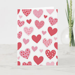 Valentinsherzen Musterkarte Karte