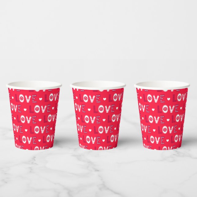 Valentinsherzen  pappbecher (Multi)