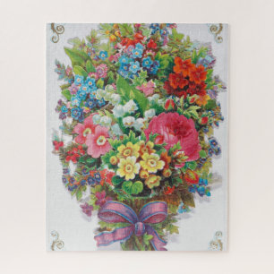 Valentinskarte aus der viktorianischen Ära, Blumen