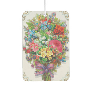 Valentinskarte aus der viktorianischen Ära, Blumen Autolufterfrischer