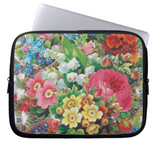 Valentinskarte aus der viktorianischen Ära, Blumen Laptopschutzhülle