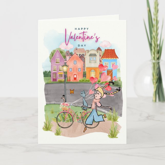 Valentinskarte Feiertagskarte (Vorderseite)