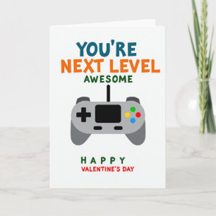 Valentinskarte für den Gamer auf dem nächsten Leve Karte