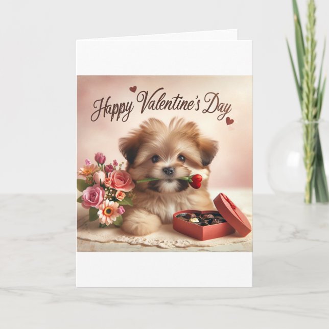 Valentinskarte für Hunde Dankeskarte (Vorderseite)