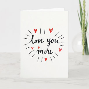 Valentinskarte "Liebe dich mehr" Karte