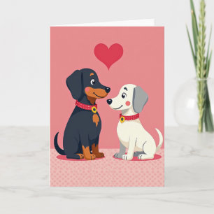 Valentinskarte mit Hunde-Liebe Karte