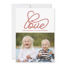 Valentinskarte mit Liebe und Foto