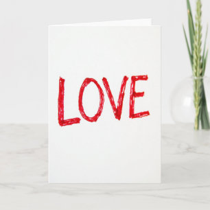 Valentinskarte mit roter Liebe Karte