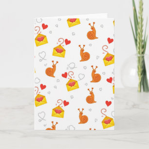 Valentinskarte mit Schnecken-Motiv Karte