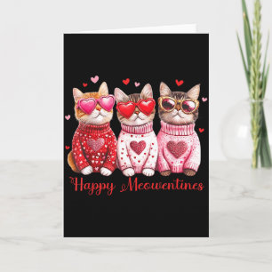 Valentinskatze Glückliches Meowentines Herz Valent Karte