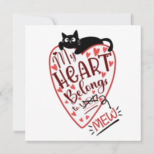 Valentinskatze Grußkarte – Liebe-Thematische Katze Karte