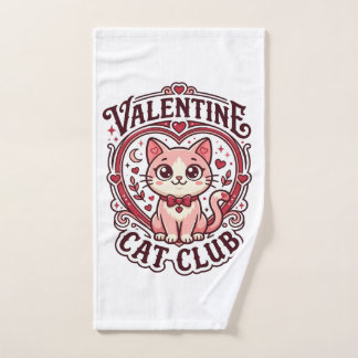Valentinskatze Lustiges Katzenliebhaber-Design - V Handtuch