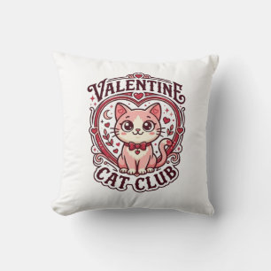 Valentinskatze Lustiges Katzenliebhaber-Design - V Kissen