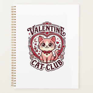 Valentinskatze Lustiges Katzenliebhaber-Design - V Planer