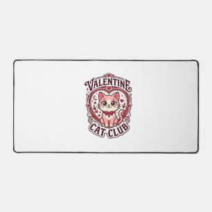 Valentinskatze Lustiges Katzenliebhaber-Design - V Schreibtischunterlage