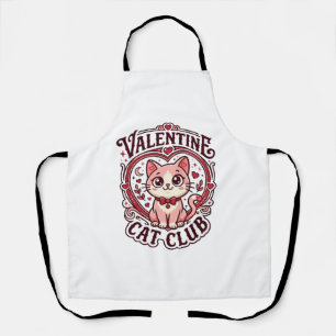 Valentinskatze Lustiges Katzenliebhaber-Design - V Schürze