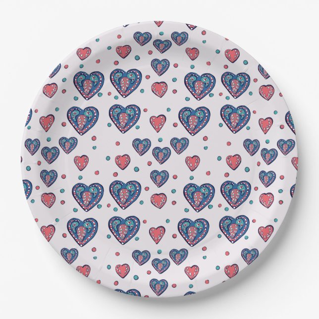 Valentinskunst   pappteller (Vorderseite)