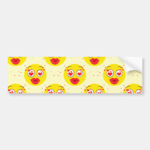 Valentinskuss-Emoji Autoaufkleber