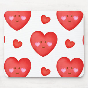 Valentinsmuster-Hintergrund mit Herz Liebe Mousepad