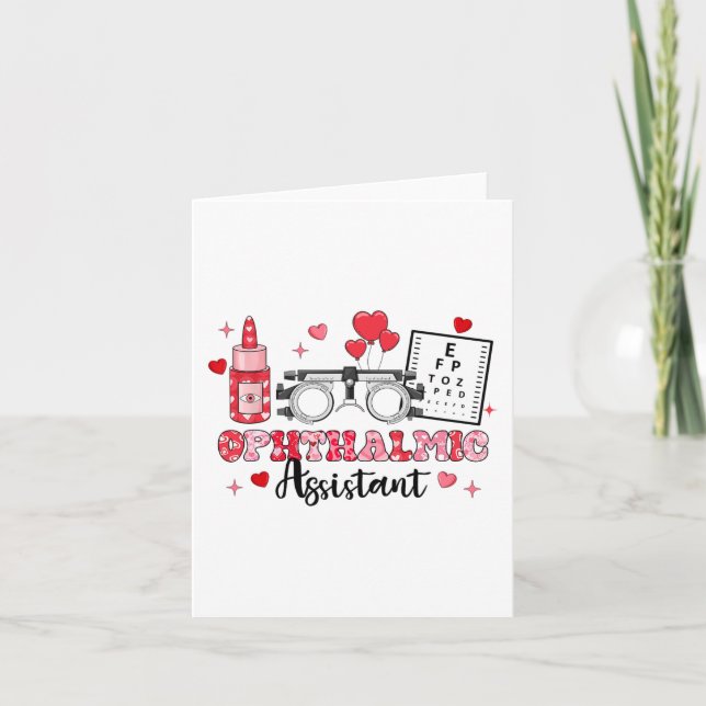 Valentinstag 1 der Istant Augentestgles Herz 1 Karte (Vorderseite)