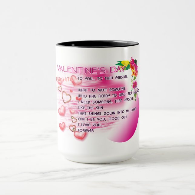 Valentinstag 2026 Tasse (Zentrum)