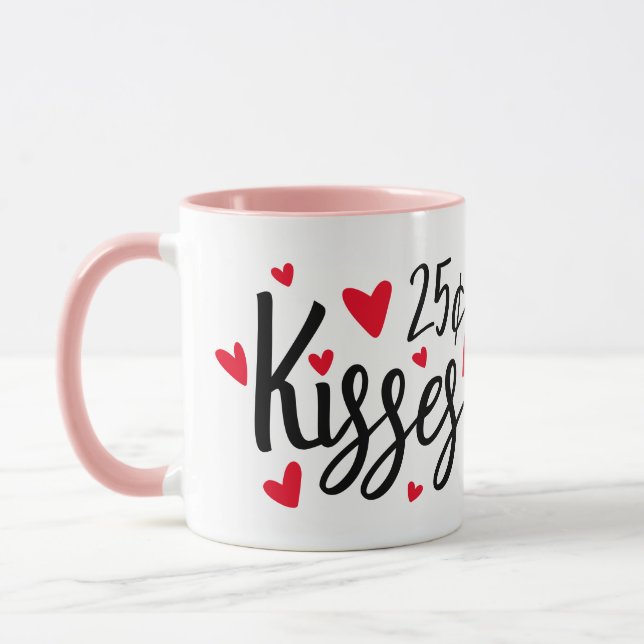 Valentinstag 25c Küsse ...vom Hund Tasse (Links)