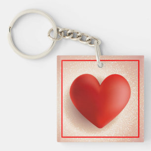 Valentinstag 3D Herz Symbol-88888 Schlüsselanhänger