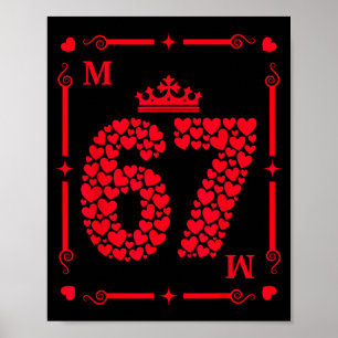 Valentinstag 67 Gefüllt mit Herzen Karte Sechs Sie Poster