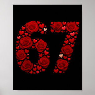 Valentinstag 67 Meme Rose Herzen Lustig Sechs Sieb Poster