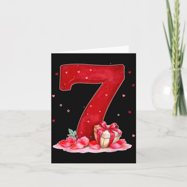 Valentinstag 67 Voller Herz Funny Six Sev Karte (Vorderseite)