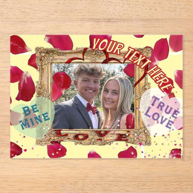 Valentinstag Acryleinladungen (Vorderseite)