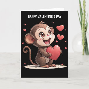 Valentinstag-Affe Feiertagskarte