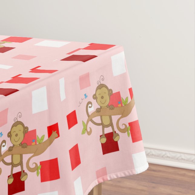 Valentinstag-Affe Tischdecke (Beispiel)