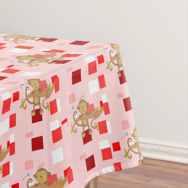 Valentinstag-Affe Tischdecke (Beispiel)