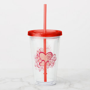 Valentinstag Akrylus Tumbler Acryltrinkbecher