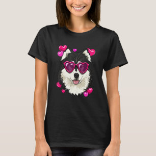 Valentinstag Alaskan Malamute Herz Paare Schlitten T-Shirt