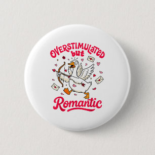 Valentinstag Alberner Gans Xoxo Überstimuliert Abe Button